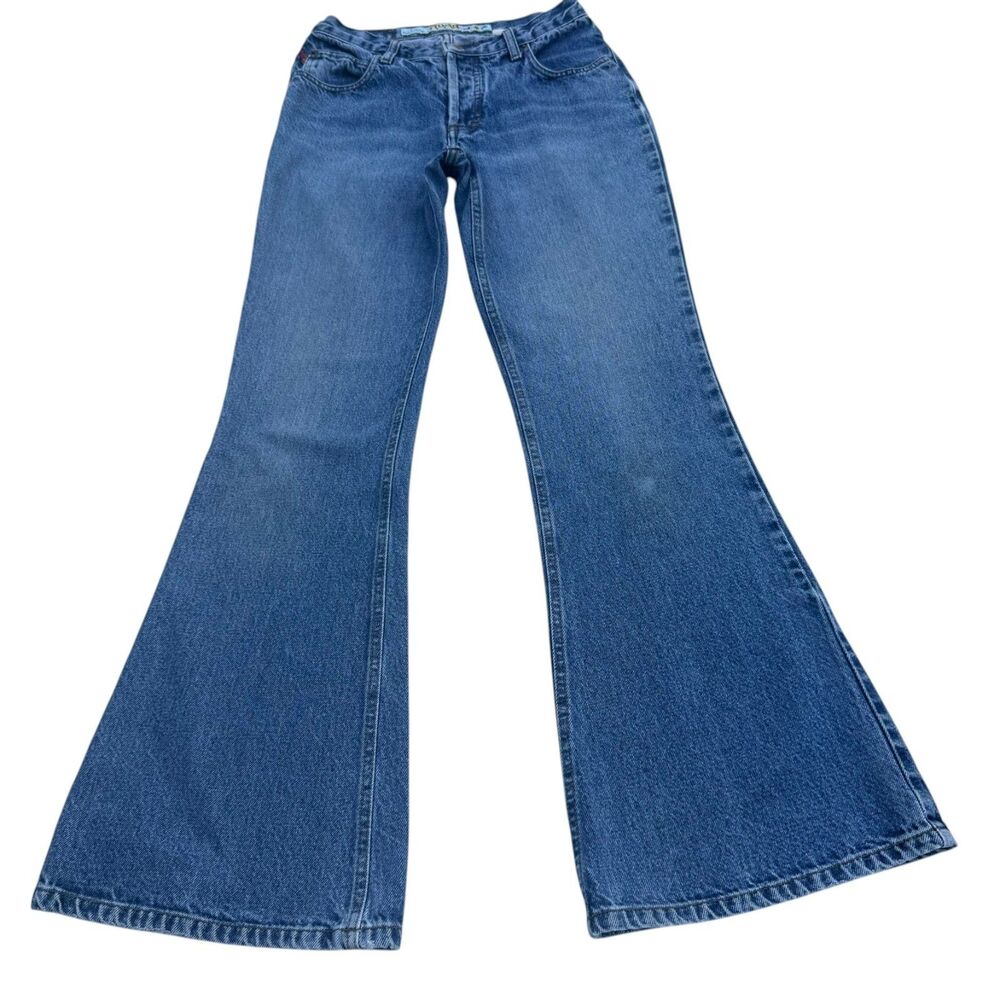 Vintage Y2K Mudd Jeans 28x32 Low Rise Flare Bell Bottom Beat Generation Denim